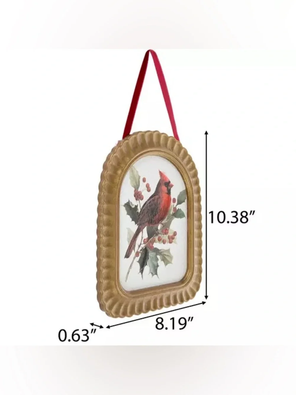 Cardinal On Berry Branch Framed Wall Decor
